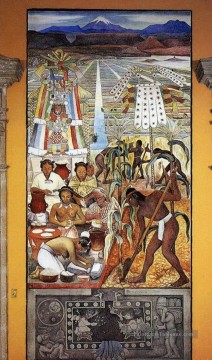 Diego Rivera œuvres - la civilisation huastec 1950 communisme Diego Rivera